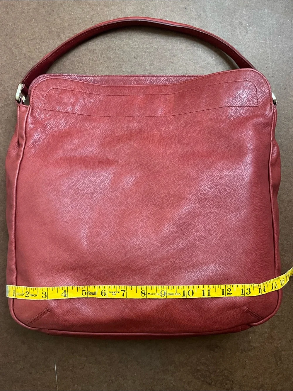 Longchamp Gatsby Coral Red Leather Shoulder Bag with Gold Hardware